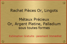 rachat pièces or, lingots or