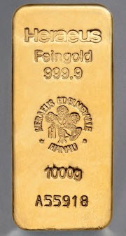 Lingot d'Or 1Kg HERAEUS