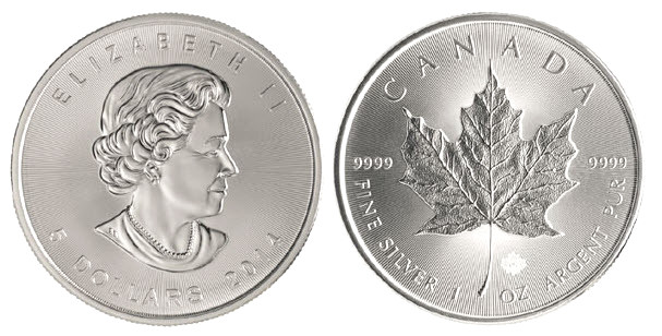 Nouvelle pièce argent Maple Leaf 2014