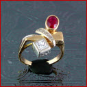 bague or rubis diamants 4711