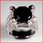 Bague Diamant Noir