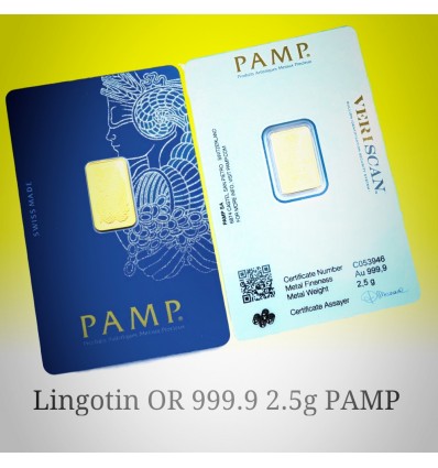 lingotin Or 2.5g 'Fortuna' PAMP