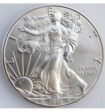 Silver Eagle: pièce américaine en Argent (avers)