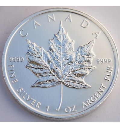 Maple Leaf pièce Canadienne en Argent (avers)