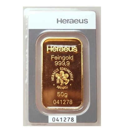 lingotin Or 50g Heraeus