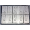 Tablette monnaie argent Iles Cook 10 x 10g av