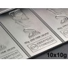 Tablette monnaie argent Iles Cook 10 x 10g détails