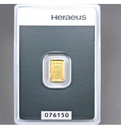 lingotin Or 1g Heraeus