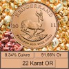 Pièce Or Krugerrand 1 once composition