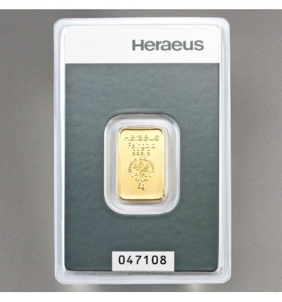 lingotin Or 5g Heraeus recto
